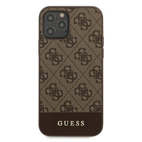 Kup Etui Guess GUHCP12MG4GLBR Apple iPhone 12/12 Pro hnědé/brown hardcase 4G Stripe Collection - GUE736BR - {ean13} - Sklep Home Screen