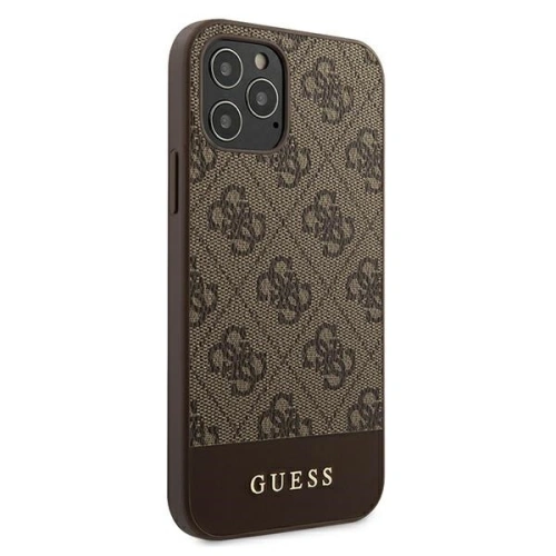 Kup Etui Guess GUHCP12MG4GLBR Apple iPhone 12/12 Pro hnědé/brown hardcase 4G Stripe Collection - GUE736BR - {ean13} - Sklep Home Screen
