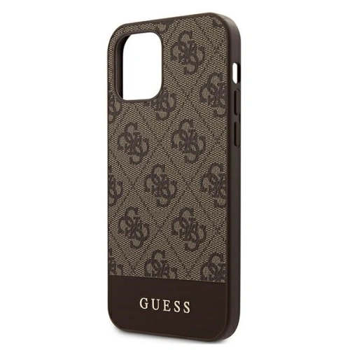Kup Etui Guess GUHCP12MG4GLBR Apple iPhone 12/12 Pro hnědé/brown hardcase 4G Stripe Collection - GUE736BR - {ean13} - Sklep Home Screen