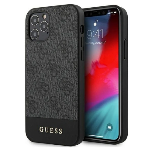 Kup Guess Apple Tasche GUHCP12MG4GLGR iPhone 12/12 Pro grau/grau Hartschale 4G Stripe Collection - GUE737GRY - {ean13} - Sklep Home Screen