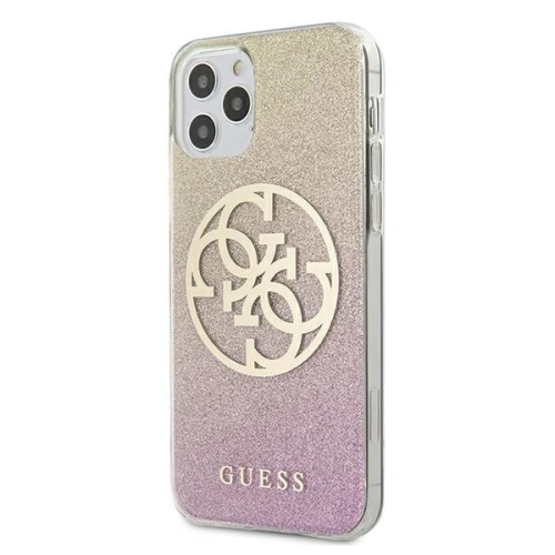 Kup Guess Apple Tasche GUHCP12MPCUGLPGG iPhone 12/12 Pro rose gold/gold rosa Hartschalenetui Glitter Gradient 4G Circle Logo - GUE741RS - {ean13} - Sklep Home Screen