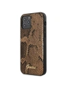 Etui Guess GUHCP12MPUSNSMLBR Apple iPhone 12/12 Pro maro/brown hardcase Script Python Collection
