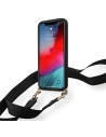 Kup Etui Guess GUHCP12MPUSTCRBK Apple iPhone 12/12 Pro černé/hardcase silikon s potiskem loga a popruhem - GUE746BLK - {ean13} - Sklep Home Screen