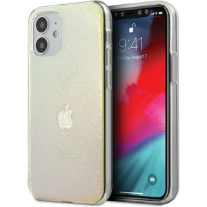 Kup Etui Guess GUHCP12S3D4GIRBL Apple iPhone 12 mini opalowy/iridescent hardcase 4G 3D Pattern Collection - GUE748IRI - {ean13} - Sklep Home Screen
