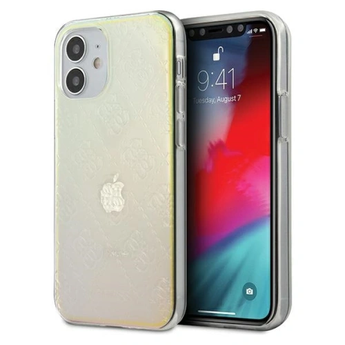 Kup Guess Apple Tasche GUHCP12S3D4GIRBL iPhone 12 mini opal/irisierend Hartschale 4G 3D Pattern Collection - GUE748IRI - {ean13} - Sklep Home Screen