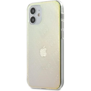 Kup Etui Guess GUHCP12S3D4GIRBL Apple iPhone 12 mini opalowy/iridescent hardcase 4G 3D Pattern Collection - GUE748IRI - {ean13} - Sklep Home Screen