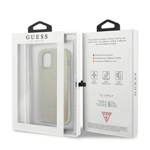 Kup Guess Apple Tasche GUHCP12S3D4GIRBL iPhone 12 mini opal/irisierend Hartschale 4G 3D Pattern Collection - GUE748IRI - {ean13} - Sklep Home Screen