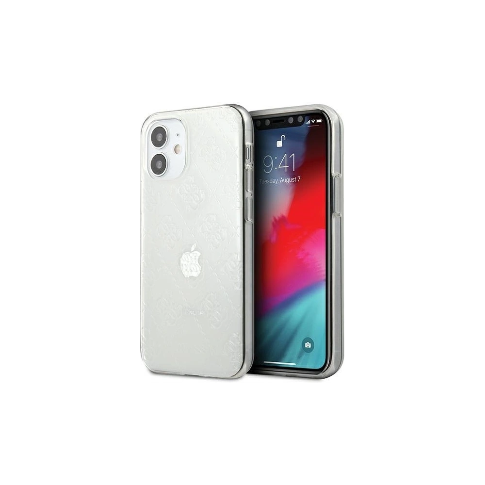 Etui Guess GUHCP12S3D4GTR Apple iPhone 12 mini transparent hardcase 4G 3D Pattern Collection