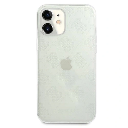 Kup Guess Apple Case GUHCP12S3D4GTR iPhone 12 mini transparentes Hartschalenetui 4G 3D Pattern Collection - GUE749CL - {ean13} - Sklep Home Screen