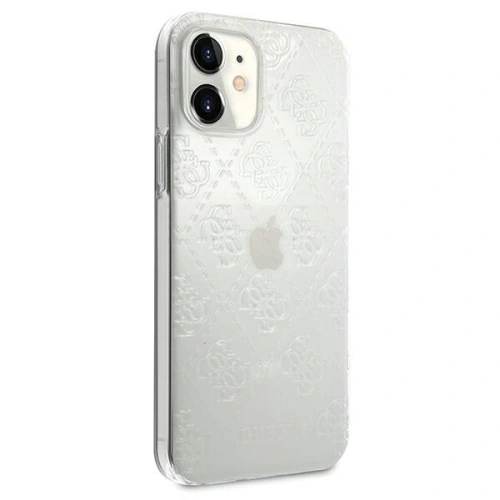Kup Guess Apple Case GUHCP12S3D4GTR iPhone 12 mini transparentes Hartschalenetui 4G 3D Pattern Collection - GUE749CL - {ean13} - Sklep Home Screen