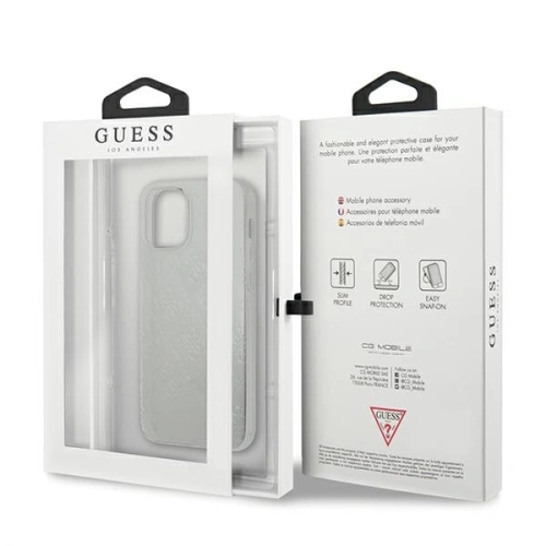 Kup Guess Apple Case GUHCP12S3D4GTR iPhone 12 mini transparentes Hartschalenetui 4G 3D Pattern Collection - GUE749CL - {ean13} - Sklep Home Screen