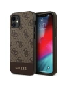 Etui Guess GUHCP12SG4GLBR Apple iPhone 12 mini hnědý/brown hardcase 4G Stripe Collection