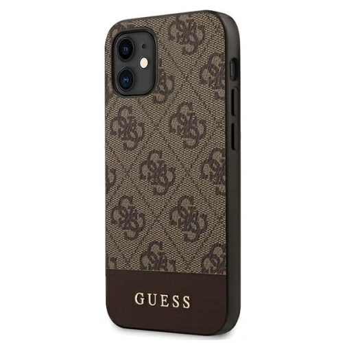 Kup Etui Guess GUHCP12SG4GLBR Apple iPhone 12 mini brązowy/brown hardcase 4G Stripe Collection - GUE750BR - {ean13} - Sklep Home Screen