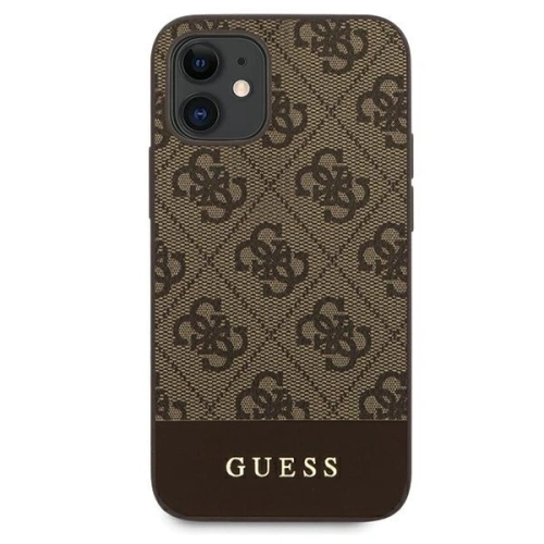 Kup Etui Guess GUHCP12SG4GLBR Apple iPhone 12 mini brązowy/brown hardcase 4G Stripe Collection - GUE750BR - {ean13} - Sklep Home Screen