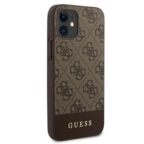 Kup Etui Guess GUHCP12SG4GLBR Apple iPhone 12 mini brązowy/brown hardcase 4G Stripe Collection - GUE750BR - {ean13} - Sklep Home Screen
