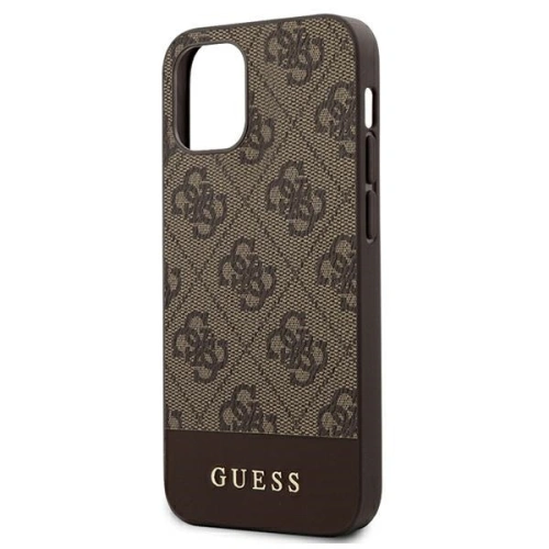 Kup Etui Guess GUHCP12SG4GLBR Apple iPhone 12 mini brązowy/brown hardcase 4G Stripe Collection - GUE750BR - {ean13} - Sklep Home Screen