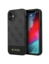 Etui Guess GUHCP12SG4GLGR Apple iPhone 12 mini šedé/grey hardcase 4G Stripe Collection