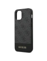 Buy Guess GUHCP12SG4GLGR Apple iPhone 12 mini grey hardcase 4G Stripe Collection - GUE751GRY - {ean13} - Home Screen Store Europe