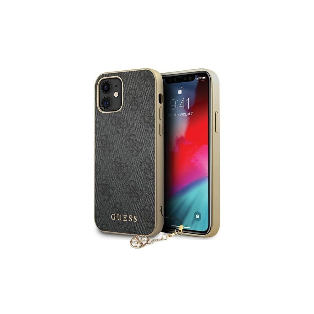 Etui Guess GUHCP12SGF4GGR Apple iPhone 12 mini szary/grey hardcase 4G Charms Collection