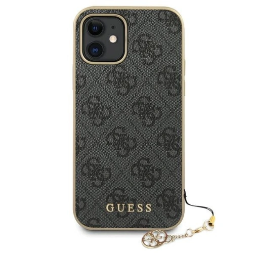 Kup Etui Guess GUHCP12SGF4GGR Apple iPhone 12 mini szary/grey hardcase 4G Charms Collection - GUE752GRY - {ean13} - Sklep Home Screen