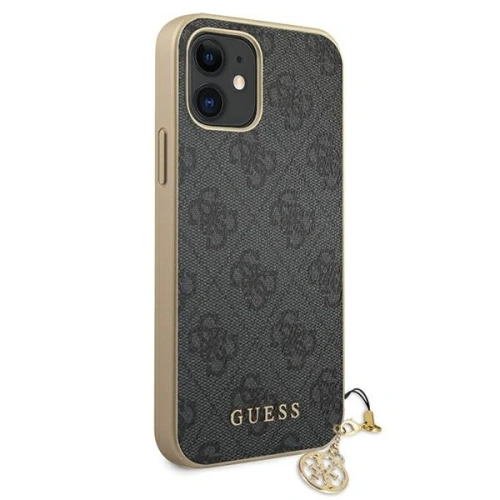Kup Etui Guess GUHCP12SGF4GGR Apple iPhone 12 mini gri/grey hardcase 4G Charms Collection - GUE752GRY - {ean13} - Sklep Home Screen