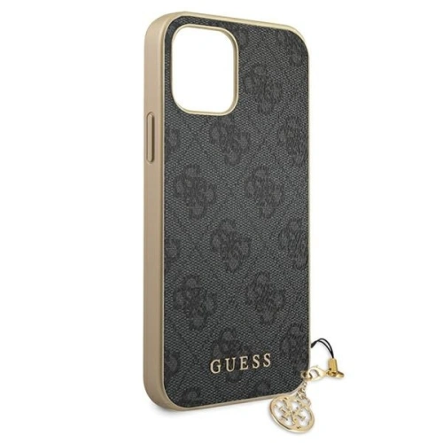 Kup Guess Apple Tasche GUHCP12SGF4GGR iPhone 12 mini grau/grau Hartschale 4G Charms Collection - GUE752GRY - {ean13} - Sklep Home Screen