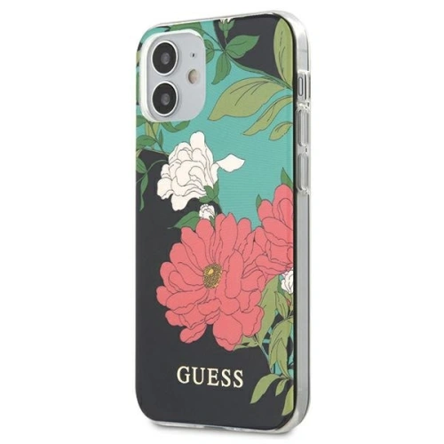 Kup Etui Guess GUHCP12SIMLFL01 Apple iPhone 12 mini černý/black N°1 Flower Collection - GUE753BLK - {ean13} - Sklep Home Screen