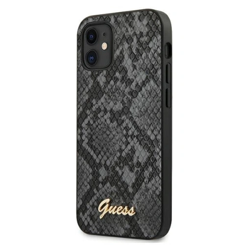 Kup Etui Guess GUHCP12SPUSNSMLBK Apple iPhone 12 mini czarny/black hardcase Script Python Collection - GUE758BLK - {ean13} - Sklep Home Screen