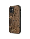 Buy Guess GUHCP12SPUSNSMLBR Apple iPhone 12 mini brown hardcase Script Python Collection - GUE759BR - {ean13} - Home Screen Store Europe
