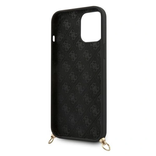 Kup Etui Guess GUHCP12SPUSTCRBK Apple iPhone 12 mini negru/czarny hardcase Silicone Printed Logo Strap - GUE760BLK - {ean13} - Sklep Home Screen