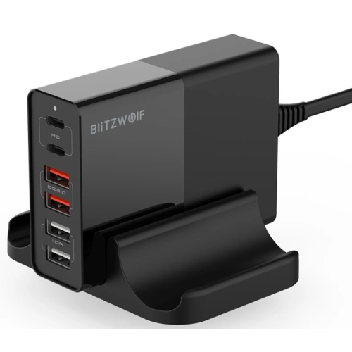 Kup Blitzwolf BW-S16 6x USB-Ladegerät, QC 3.0, PD3.0, 75W (Schwarz) - BLZ306 - {ean13} - Sklep Home Screen