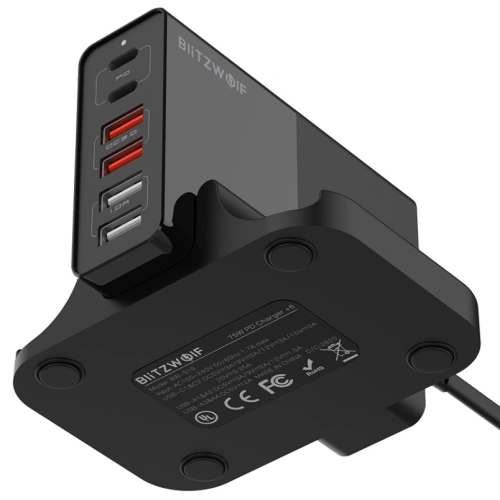 Kup Blitzwolf BW-S16 6x USB töltő, QC 3.0, PD3.0, 75W (Fekete) - BLZ306 - {ean13} - Sklep Home Screen