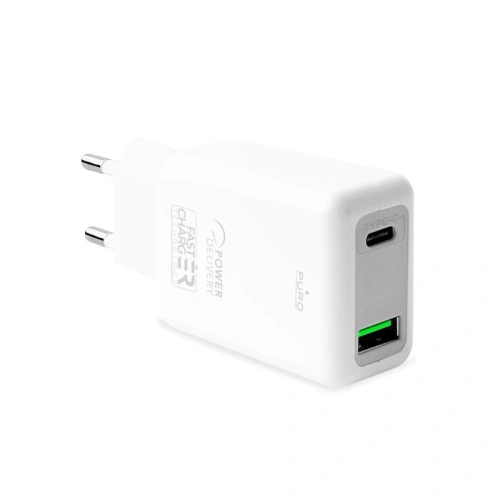 Kup Încărcătorul de rețea Puro Fast Travel Charger USB-C + USB-A 30W (alb) - PUR365WHT - {ean13} - Sklep Home Screen
