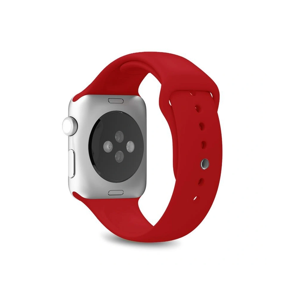 Elastyczny pasek sportowy PURO ICON Apple Watch 4/5/6/7/SE/8/9/10 40/41/42mm (S/M & M/L) (czerwony)