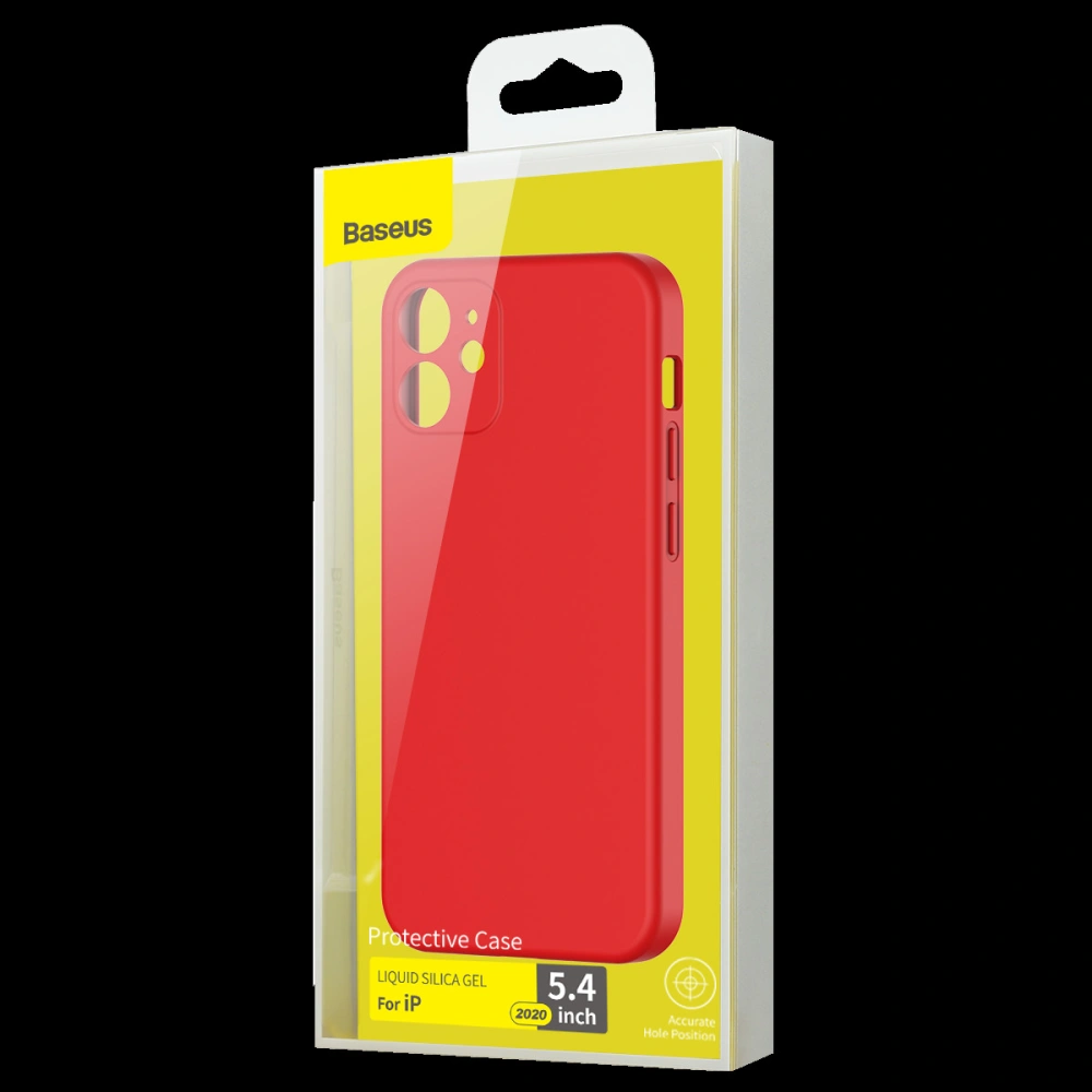 Etui Baseus Liquid Silica Gel Case Apple iPhone 12 mini (Czerwony)