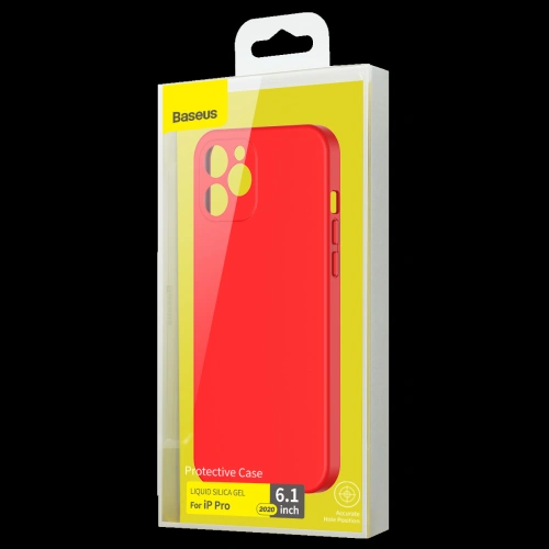 Kup Baseus Apple Case Liquid Silica Gel Case iPhone 12 Pro (rot) - BSU1935RED - {ean13} - Sklep Home Screen
