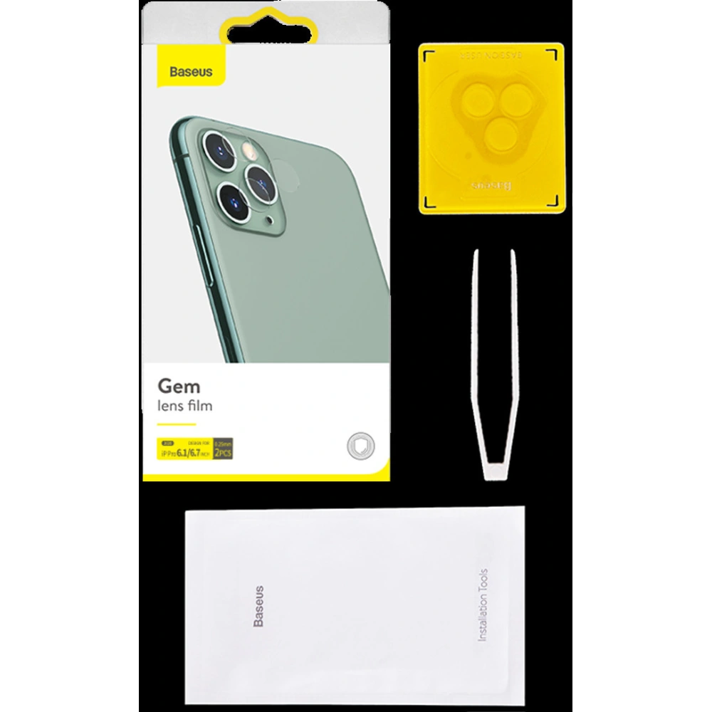 Folia ochronna 0.25mm na obiektyw Baseus Gem Camera Lens Protective Film Apple iPhone 12 Pro/12 Pro Max (2 sztuki)