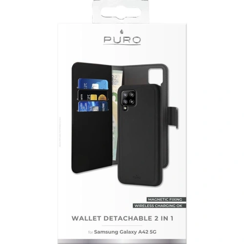 Buy PURO Wallet Detachable 2in1 Samsung Galaxy A42 5G (black) - PUR368BLK - {ean13} - Home Screen Store Europe