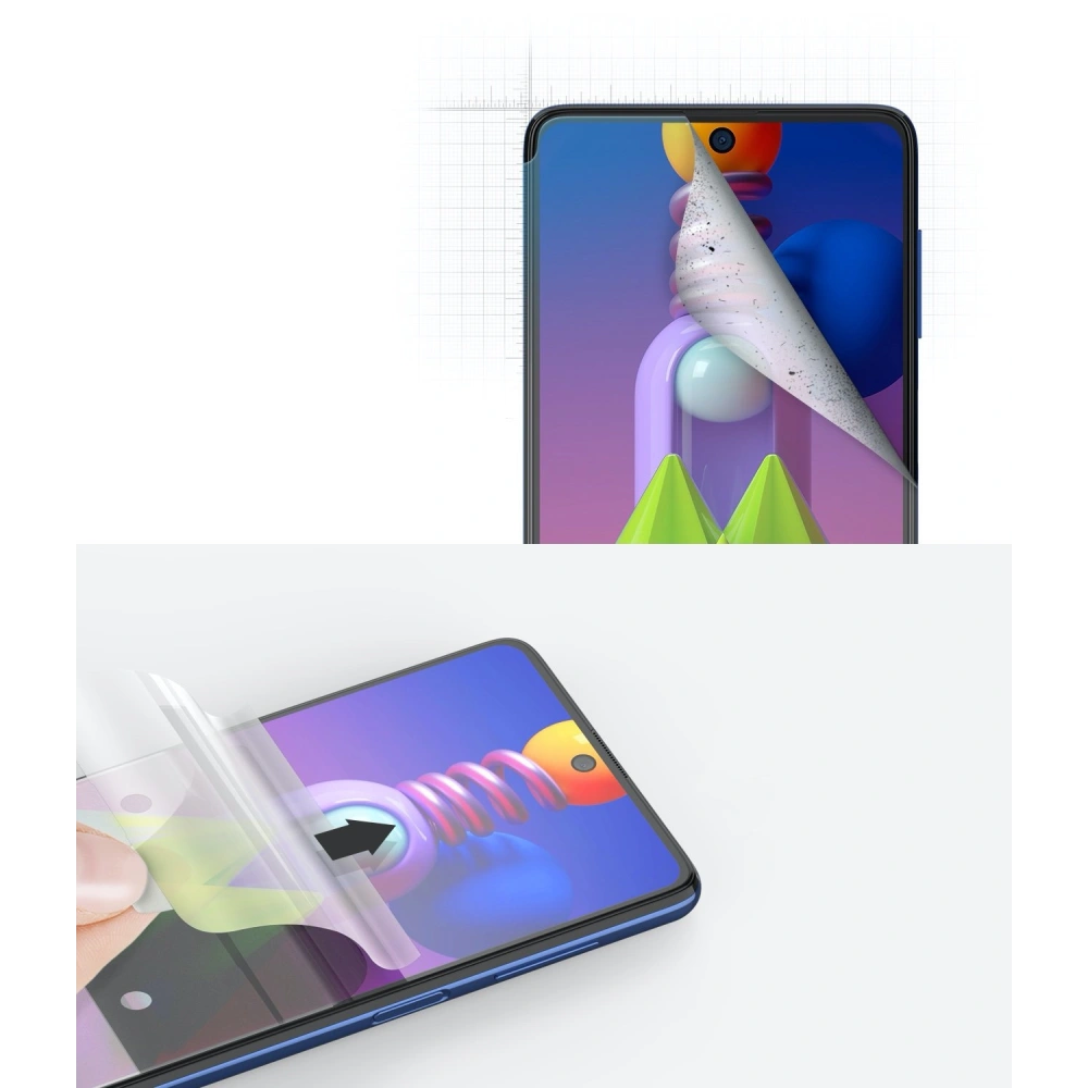 2x folia hydrożelowa Samsung Galaxy M51 - Ringke Dual Easy Wing - Home Screen