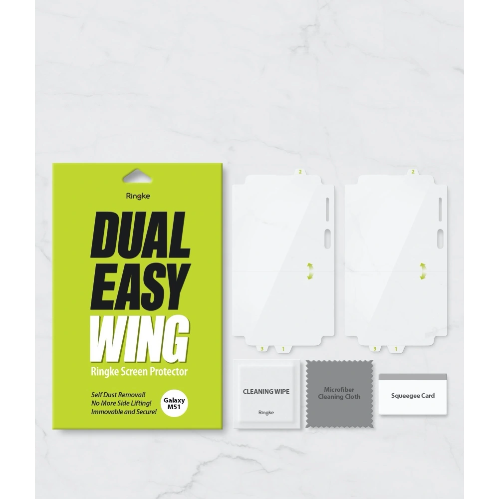 2x folia hydrożelowa Samsung Galaxy M51 - Ringke Dual Easy Wing - Home Screen