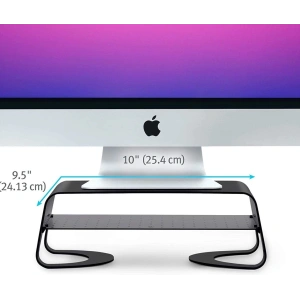 Buy Twelve South Curve Riser Desktop stand for Apple iMac and Displays (black) - TSH038BLK - {ean13} - Home Screen Store Europe