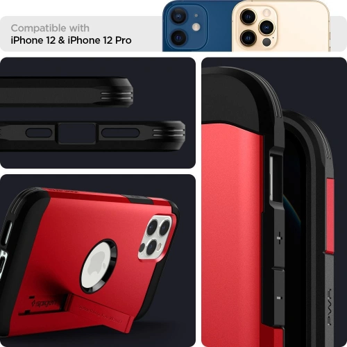 Kup Etui Spigen Tough Armor Apple iPhone 12/12 Pro Piros - SPN1364RED - {ean13} - Sklep Home Screen