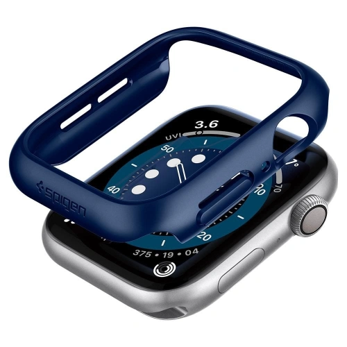 Kup Case Spigen Thin Fit Apple Watch 4/5/6/7/8/9/SE 44/45mm Metallic Blau - SPN1368BLU - {ean13} - Sklep Home Screen
