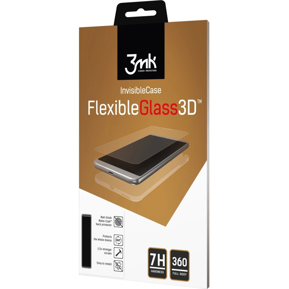 Szkło hybrydowe 3MK FlexibleGlass 3D + Folia Matte-Coat Apple iPhone 7