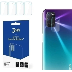 Szkło hybrydowe na obiektyw aparatu 3MK Lens Protection Oppo A72 [4 PACK]