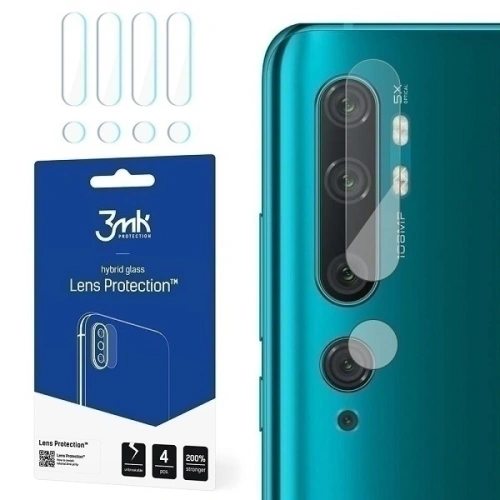 Kup Hibrid de sticlă pentru obiectivul camerei 3MK Protecție pentru Obiectiv Xiaomi Mi Note 10 [4 PACK] - 3MK1094 - {ean13} - Sklep Home Screen
