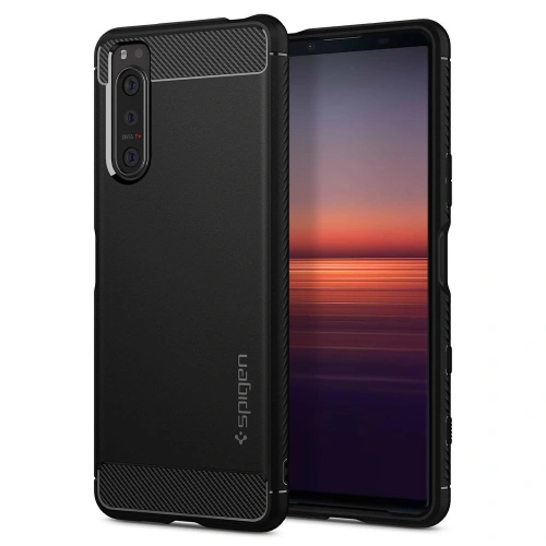 Kup Spigen Tasche Rugged Armor Sony Xperia 5 II Mattschwarz - SPN1370BLK - {ean13} - Sklep Home Screen