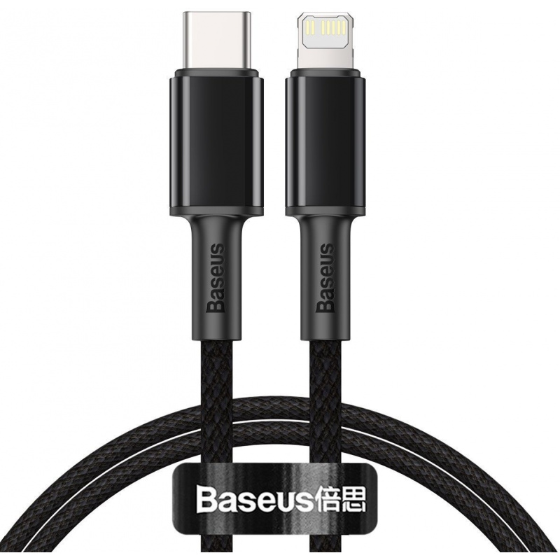 Kup Kabel USB-C do Lightning Baseus High Density Braided, 20W, 5A, PD, 1m (czarny) - 6953156231917 - BSU1944BLK - Homescreen.pl