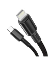 Kup USB-C to Lightning kábel Baseus Magas Sűrűségű Fonott, 20W, 5A, PD, 1m (fekete) - BSU1944BLK - {ean13} - Sklep Home Screen