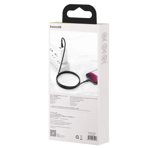 Kup Kabel USB-C do Lightning Baseus High Density Braided, 20W, 5A, PD, 1m (czarny) - BSU1944BLK - {ean13} - Sklep Home Screen
